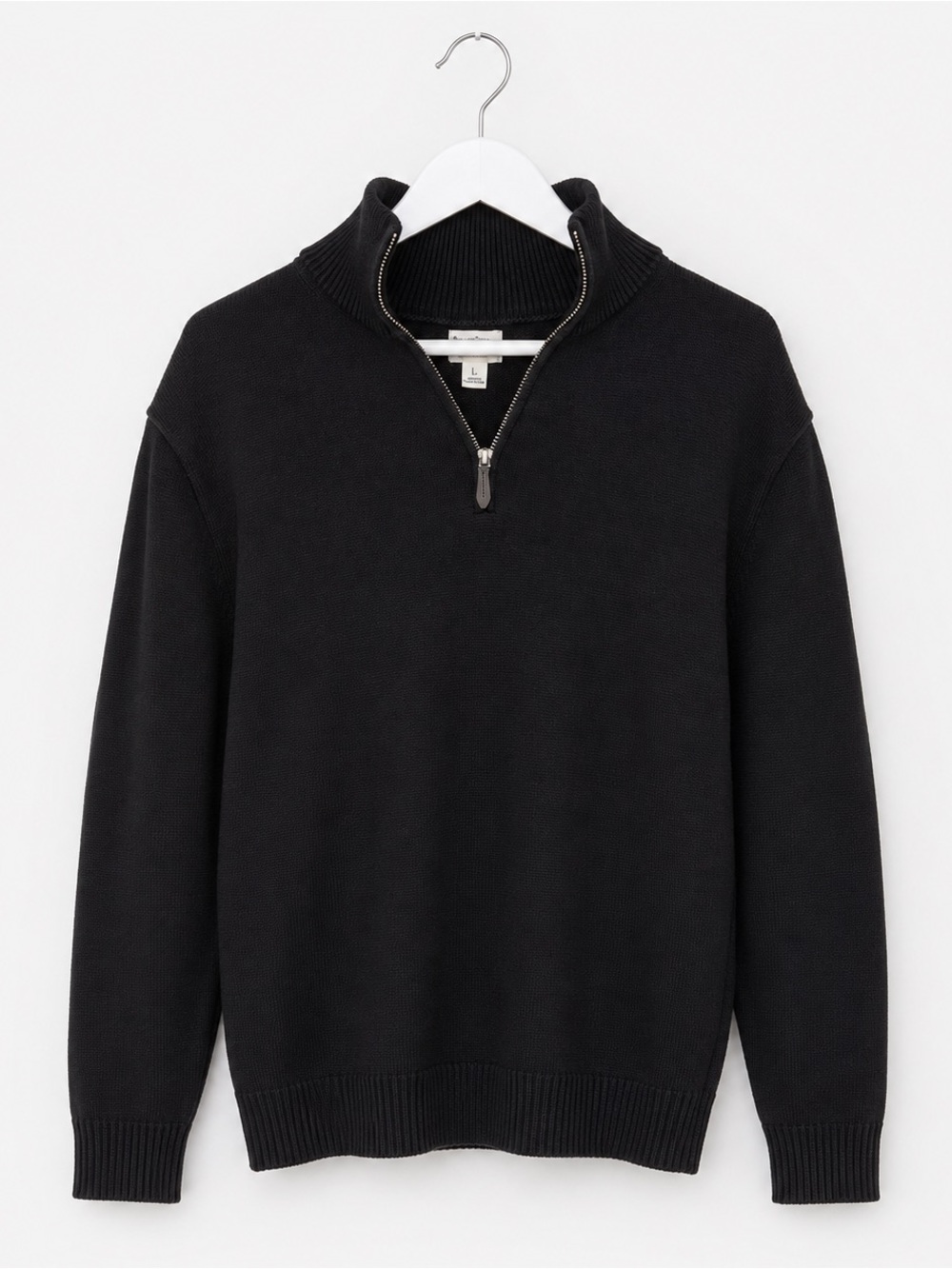 Black Joseph & Lyman Merino Wool Half-Zip Men's Sweater